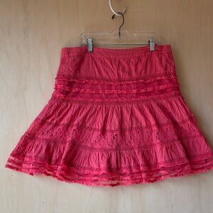 Sundance Vibrant Pink Skater Skirt size 6
